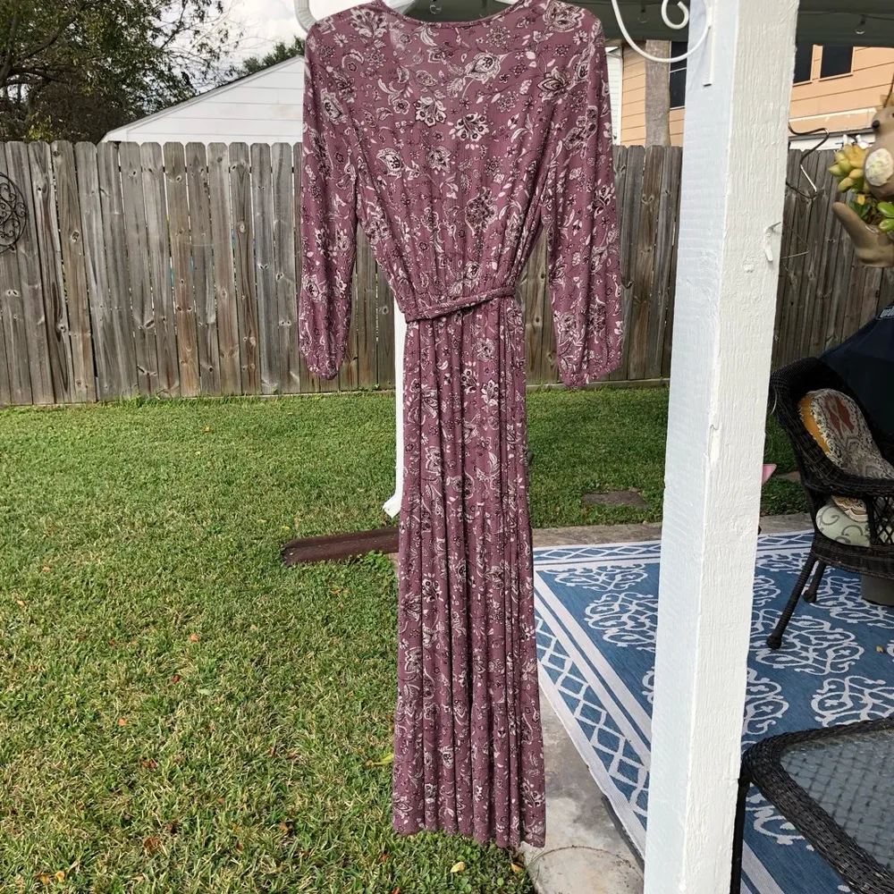 Knox Rose Floral Print Maxi/MIDI Dress Mauve size M - Image 7