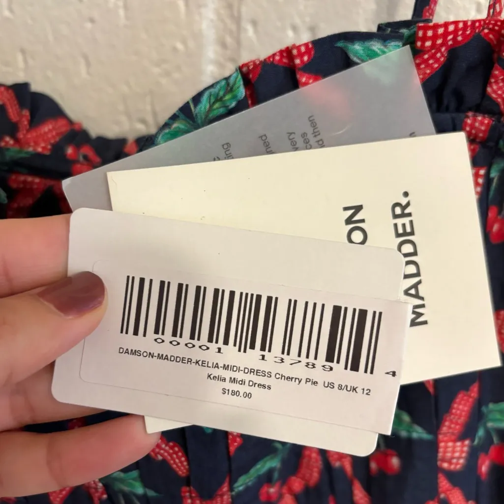 NWT Damson Madder kelia dress Red Size 8 - Image 7