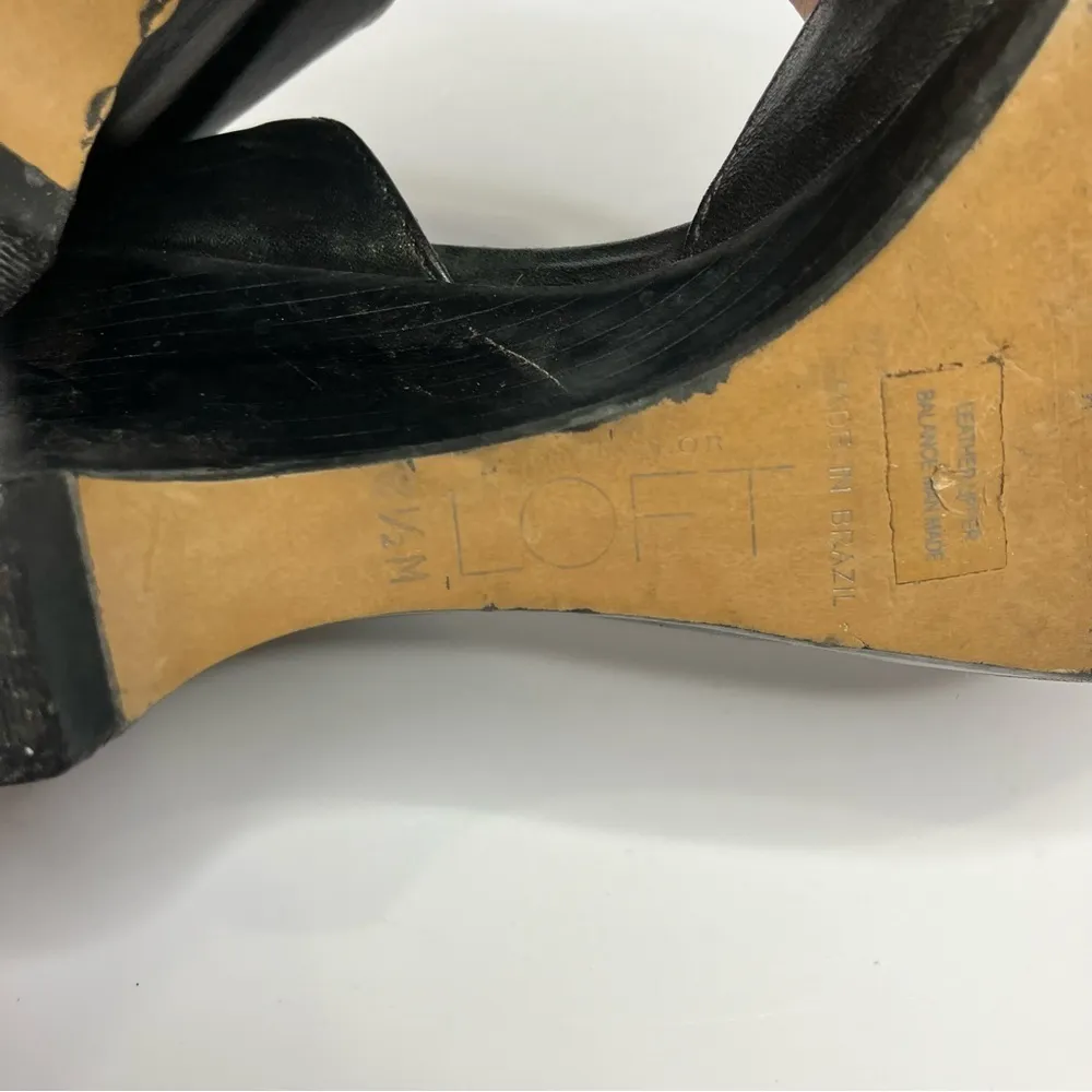 Loft‎ black & cream leather bow pumps size 8.5 - Image 6