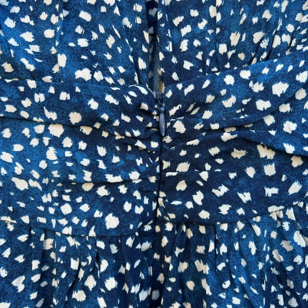 Mango MNG Long Sleeve Print Skater Dress Blue Size 0 - Image 11