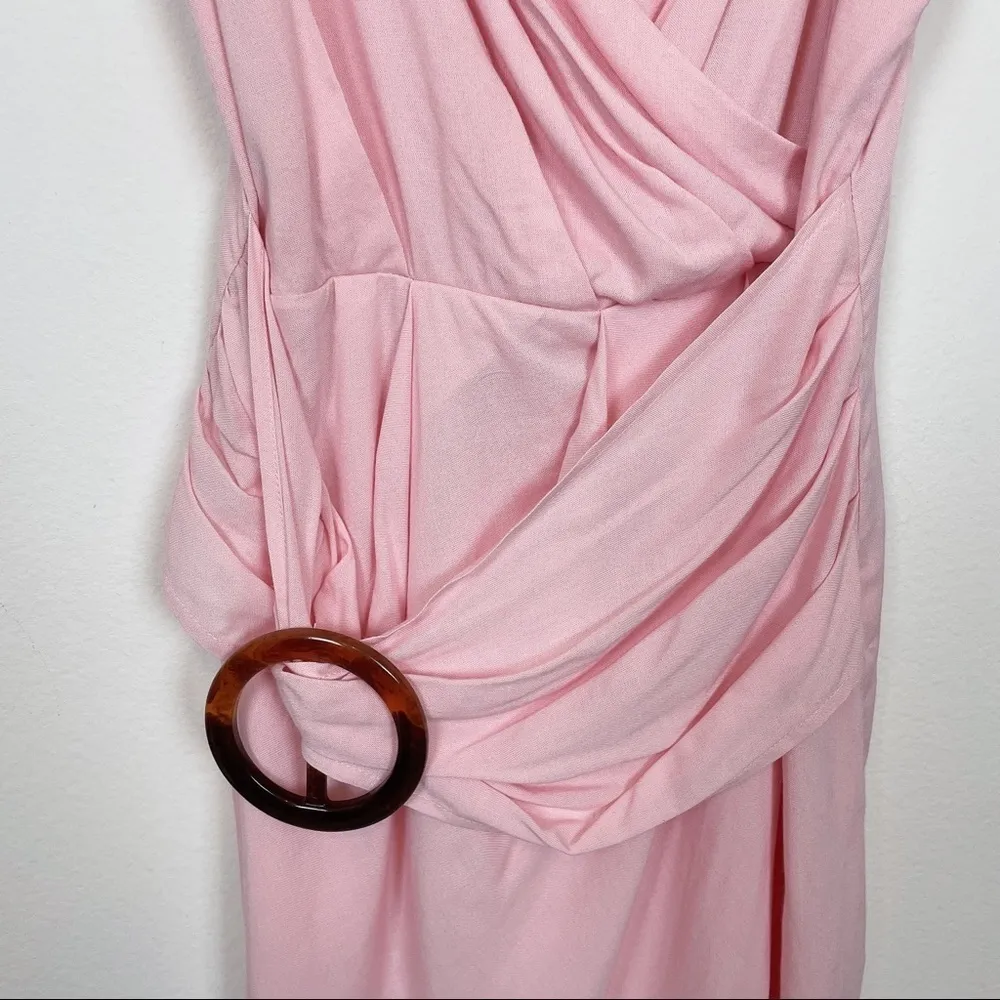 Finders Keepers Drape Mini Dress Blush - Image 2