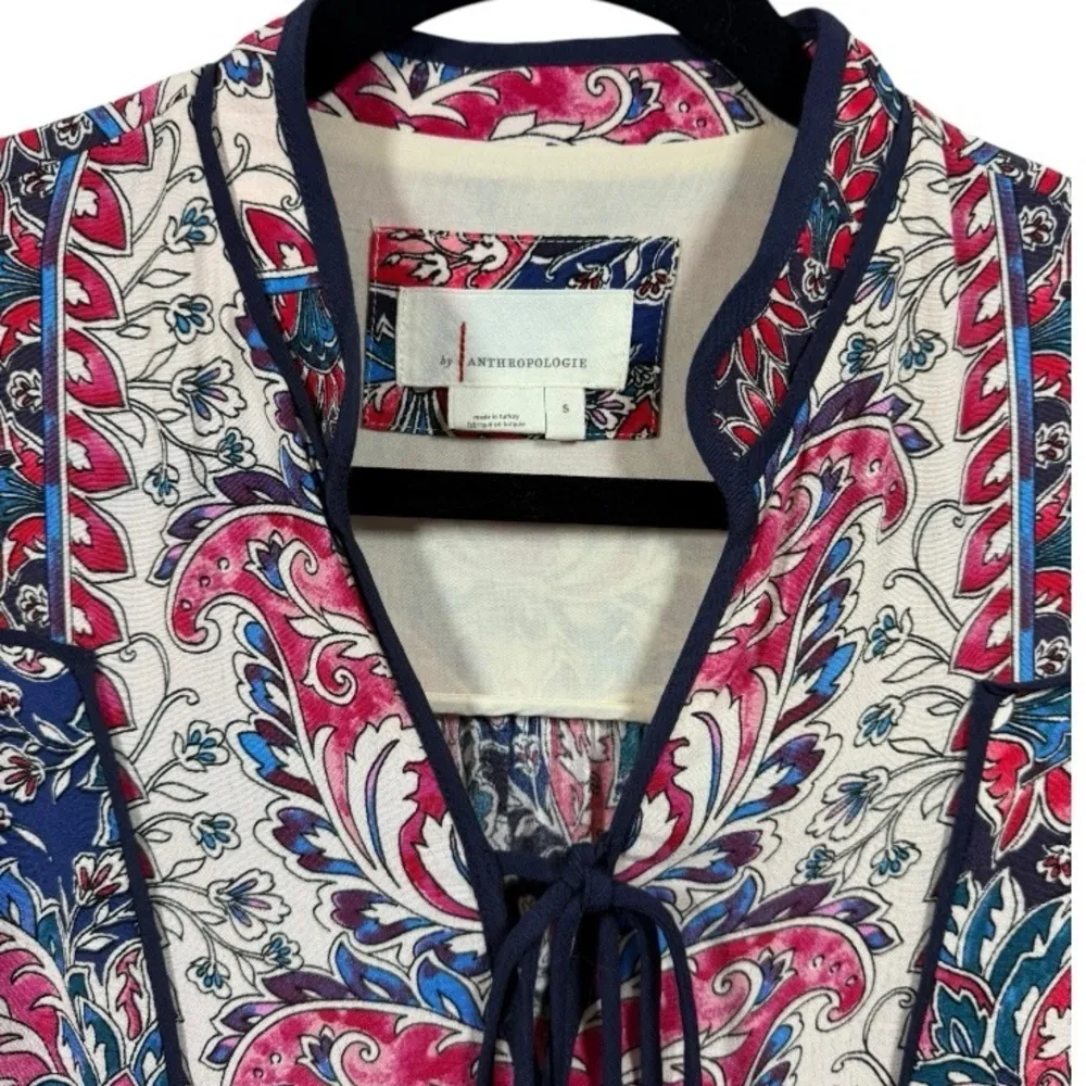 Anthropologie Paisley Floral Spliced Tunic Dress Size Small Cottagecore Bohemian - Image 7