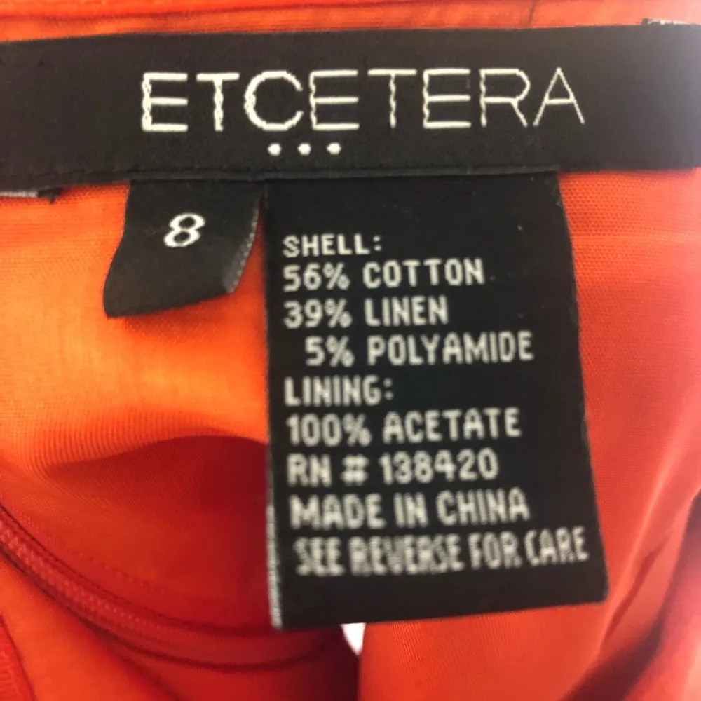 Etcetera Linen Blend 2pc Jacket Skirt Suit Set - Image 7