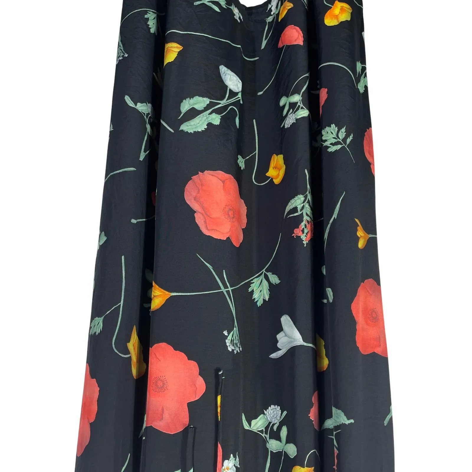 Vintage E.D. Michaels Petite by Dolphin Tandor Maxi Dress Black Floral USA Sz 10 - Image 8