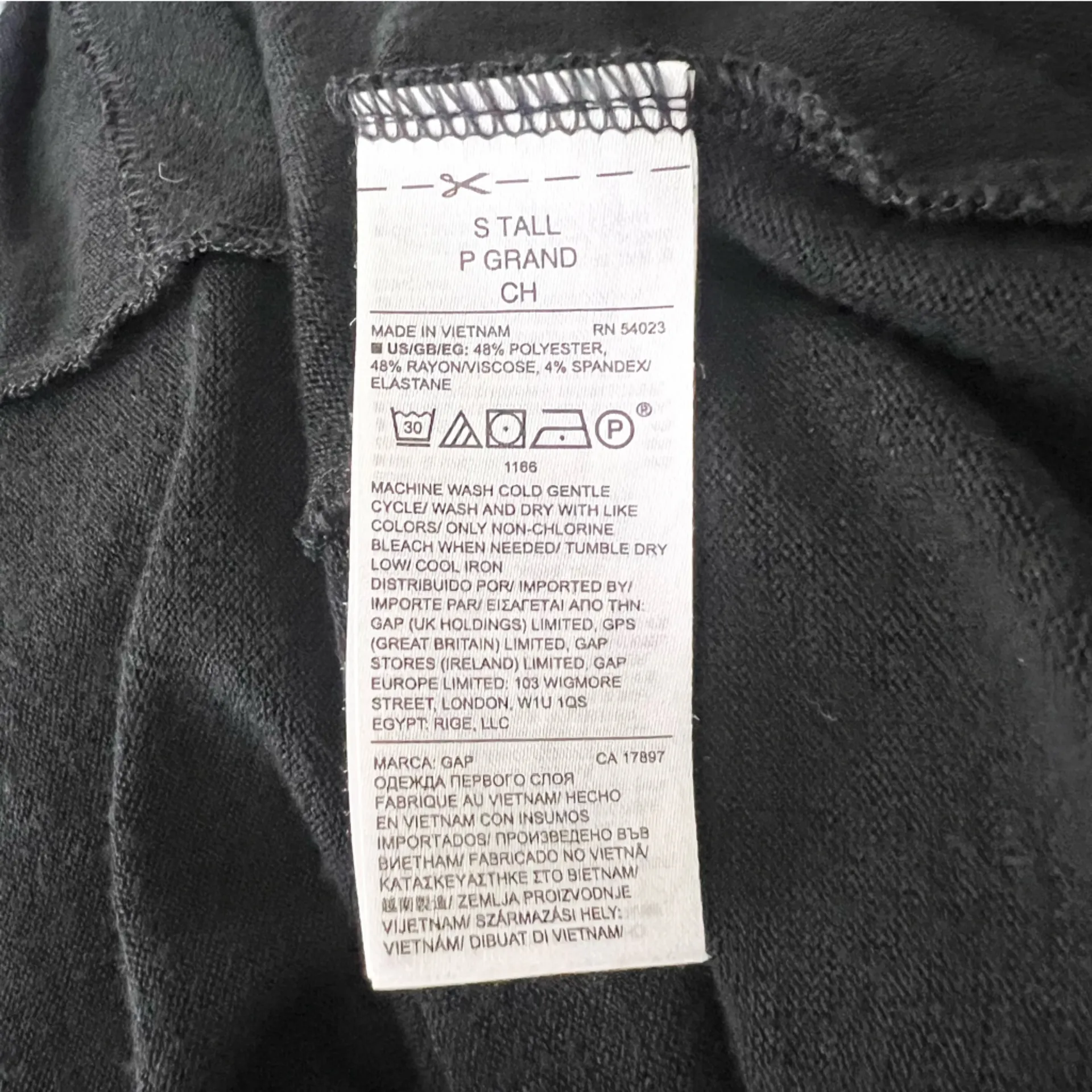 GAP Black Softspun Sleeveless Twist-Knot Hem Tank Top Size Small TALL - Image 8