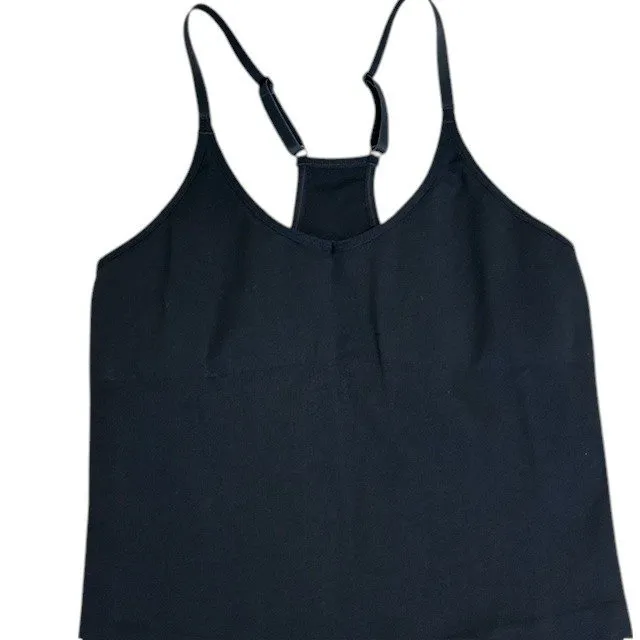 Victoria's Secret Pink Active Sleeveless Bodysuit 1 Piece Black Athleisure Sz‎ M - Image 4