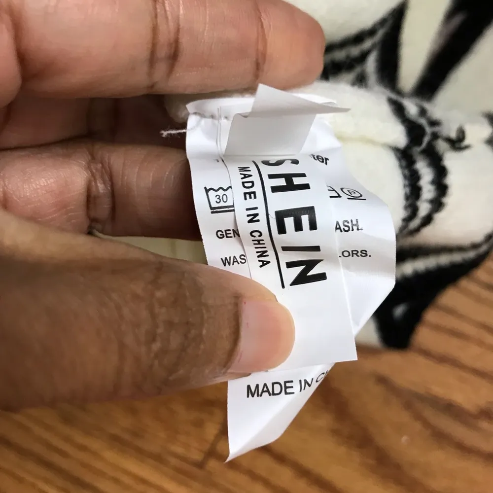 White/Black Cardigan Sweater Dress - Image 9