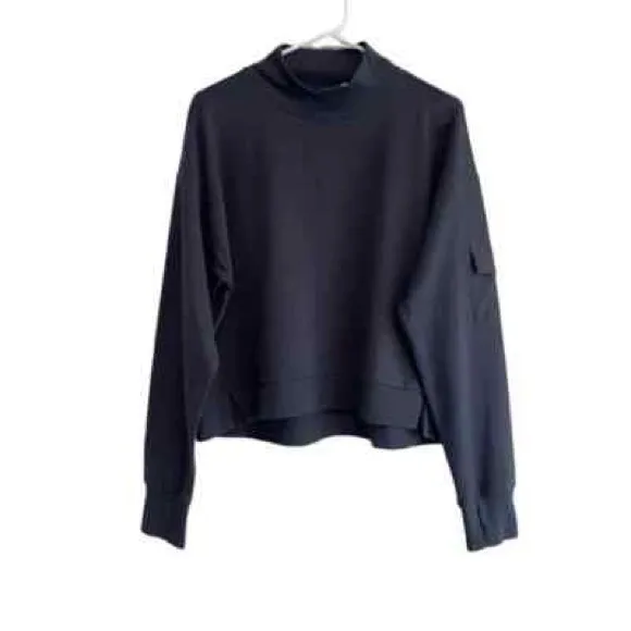 NWT All in Motion Slate Gray French Terry Sweatshirt Thumb Holes Size Small - Image 3