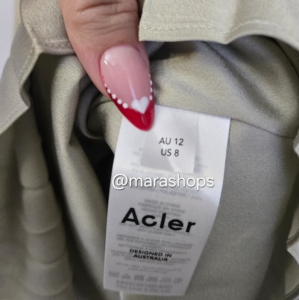 Acler Pelham Mini Dress Green Size 8 - Image 8