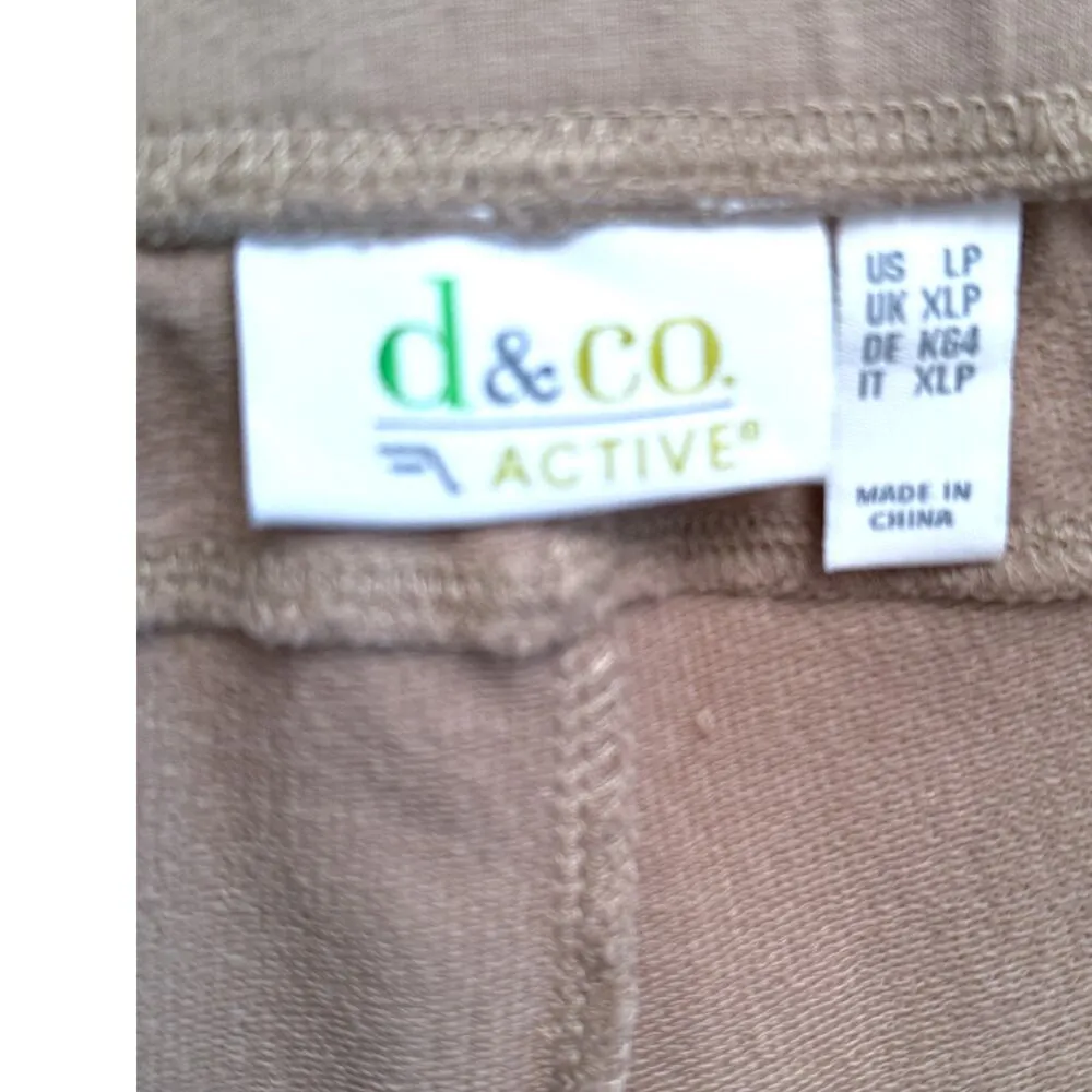 Denim & Co. Active Petite French Terry Joggers Putty Large Petite NWOT - Image 10