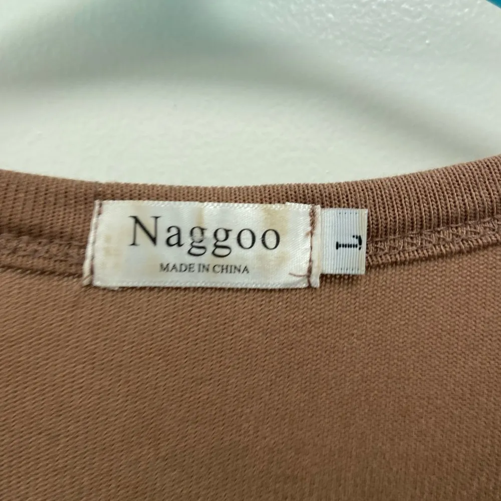 Nag goo large long cardigan long sleeve women’s sweater in rust Brown - Image 3