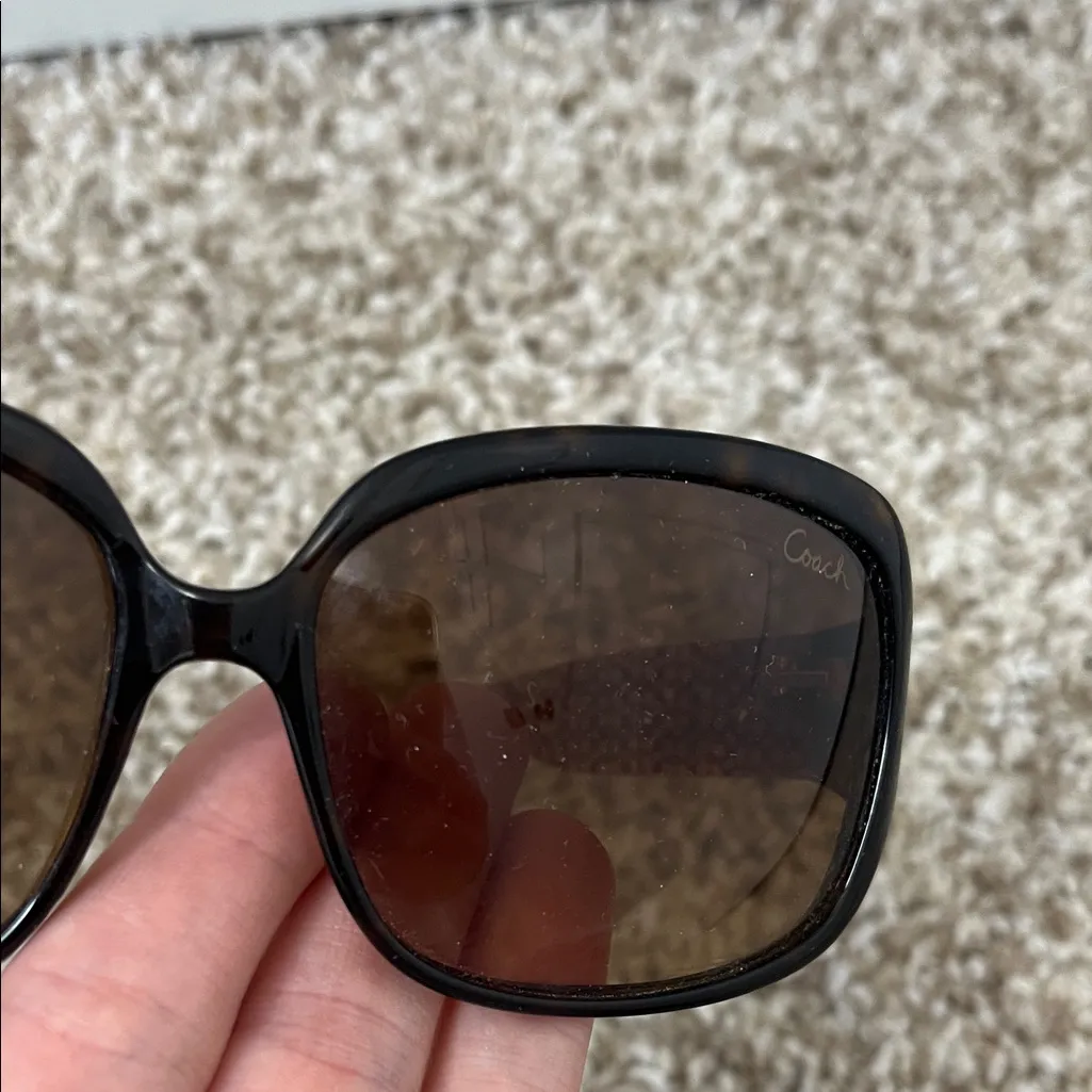 Coach Scarlet SB09 Tortoise Rounded Square Frame Sunglasses - Image 3