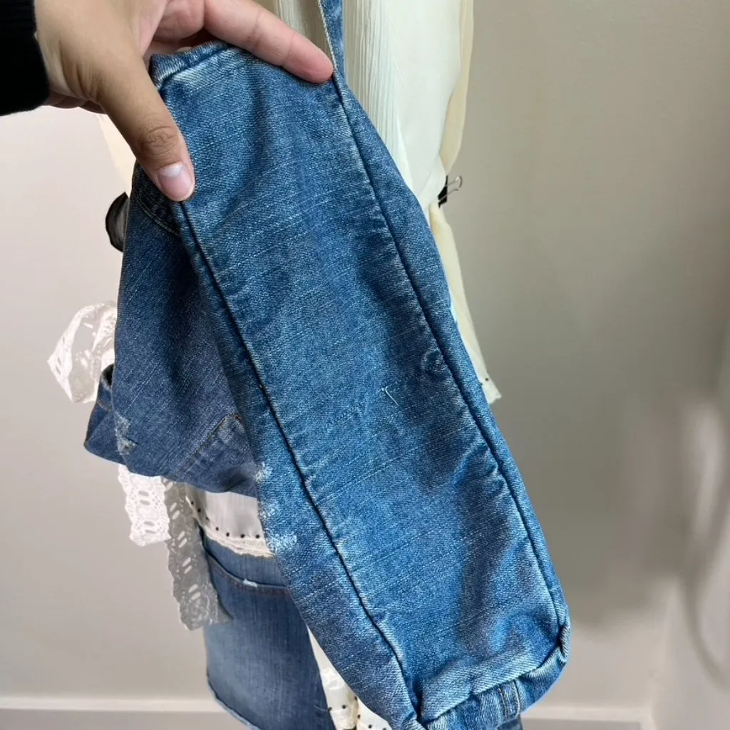 American Eagle  Denim Jean Shoulder‎ Tote Bag - Image 6