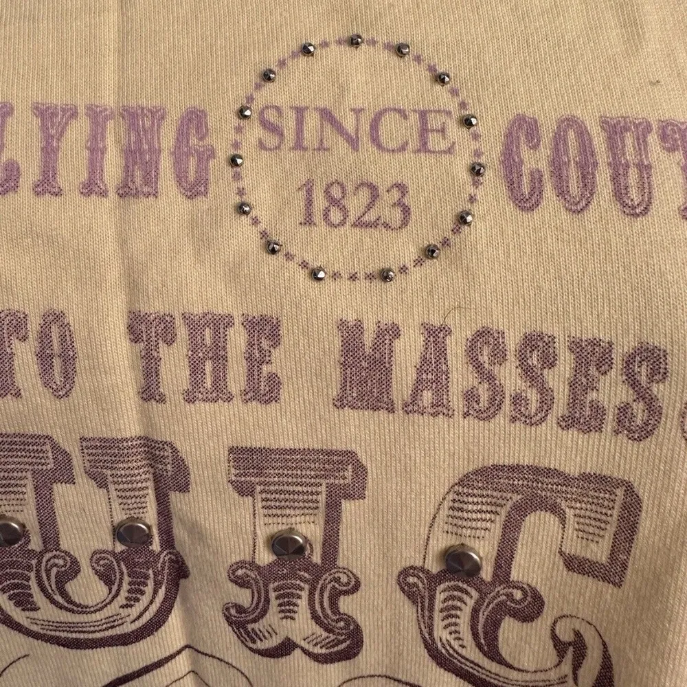 Retro Juicy Couture Pam & Gela Trippie Jersey Fashion Women's Large Yellow Shirt - Image 4