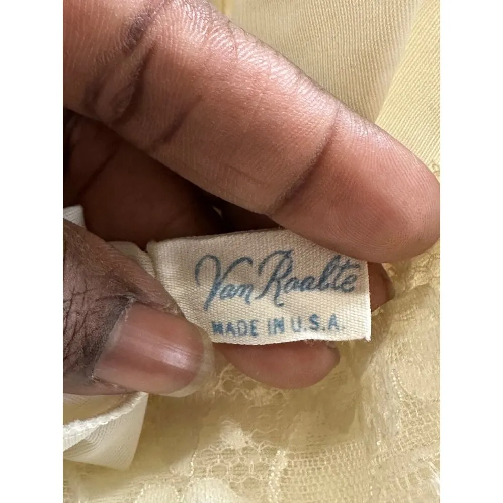 Vintage Van Raalte Babydoll Y2k Lace Slip Sheer Lingerie Chemise READ Size 40 - Image 9