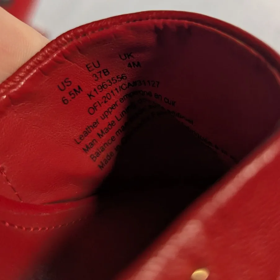 DKNY Bronx Red Leather Retro Y2K Open Toe High Heel Mule Sandals Sz 6.5 - Image 5