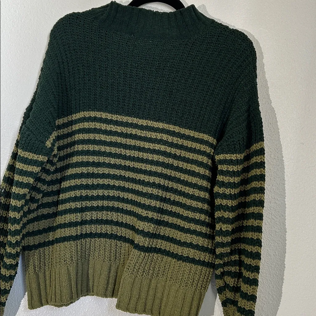 Wonderly Green Striped Crew Neck Sweater - Image 6