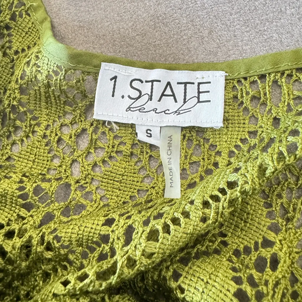 New 1. STATE Women's Convertible Tank Dress Cover-Up Olive Green Small - Image 3