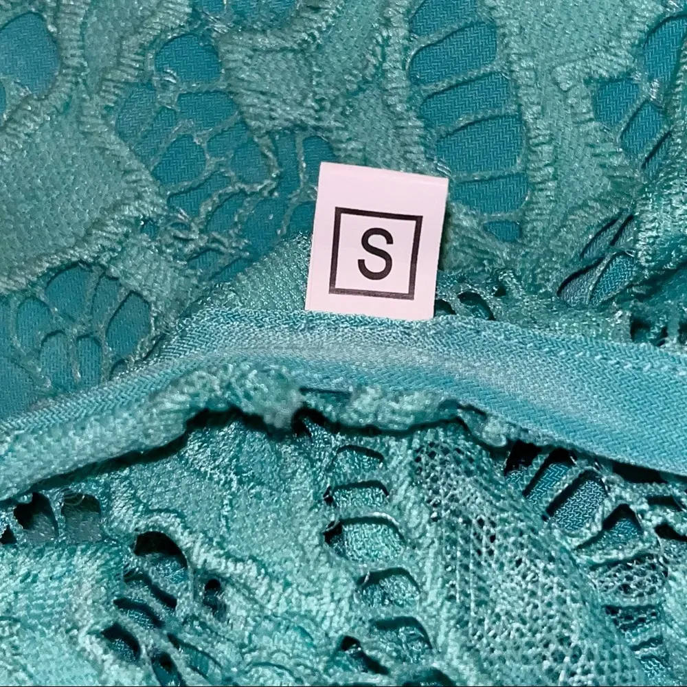 Handmade Mint Green Blue Lace Chiffon Short Mini A - Image 16