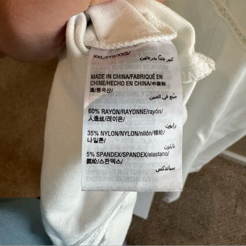 Bar III White Fit & Flare Dress – Sleeveless V-Neck – Size XXL - Image 7