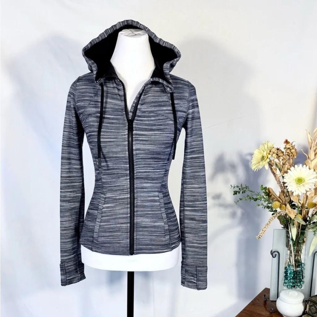 Lululemon Hooded Define Jacket Nulu
Mini Space Dye Herringbone Heathered Sz 2 🧡 Gray - Image 11