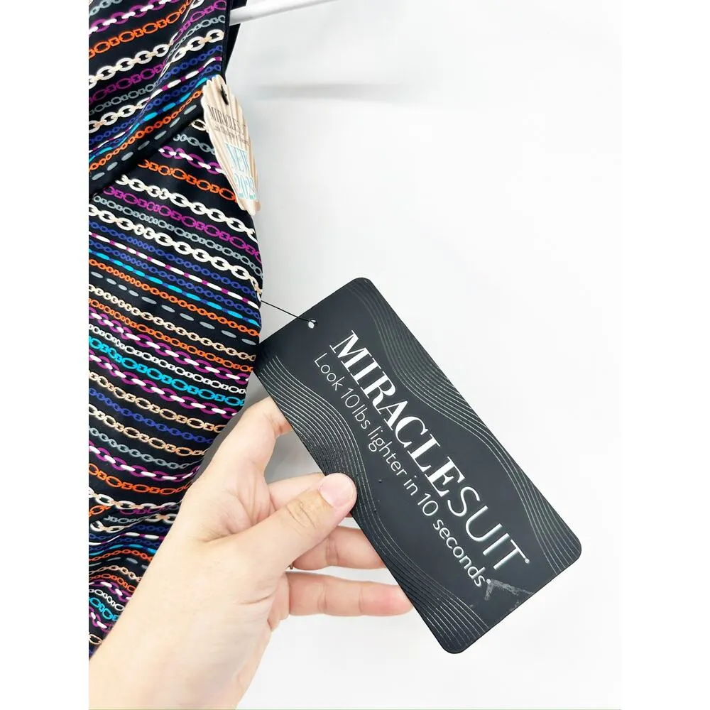 Miraclesuit Shimmer Links Brio Slimming One Piece Swimsuit Size 8 NWT - Image 5