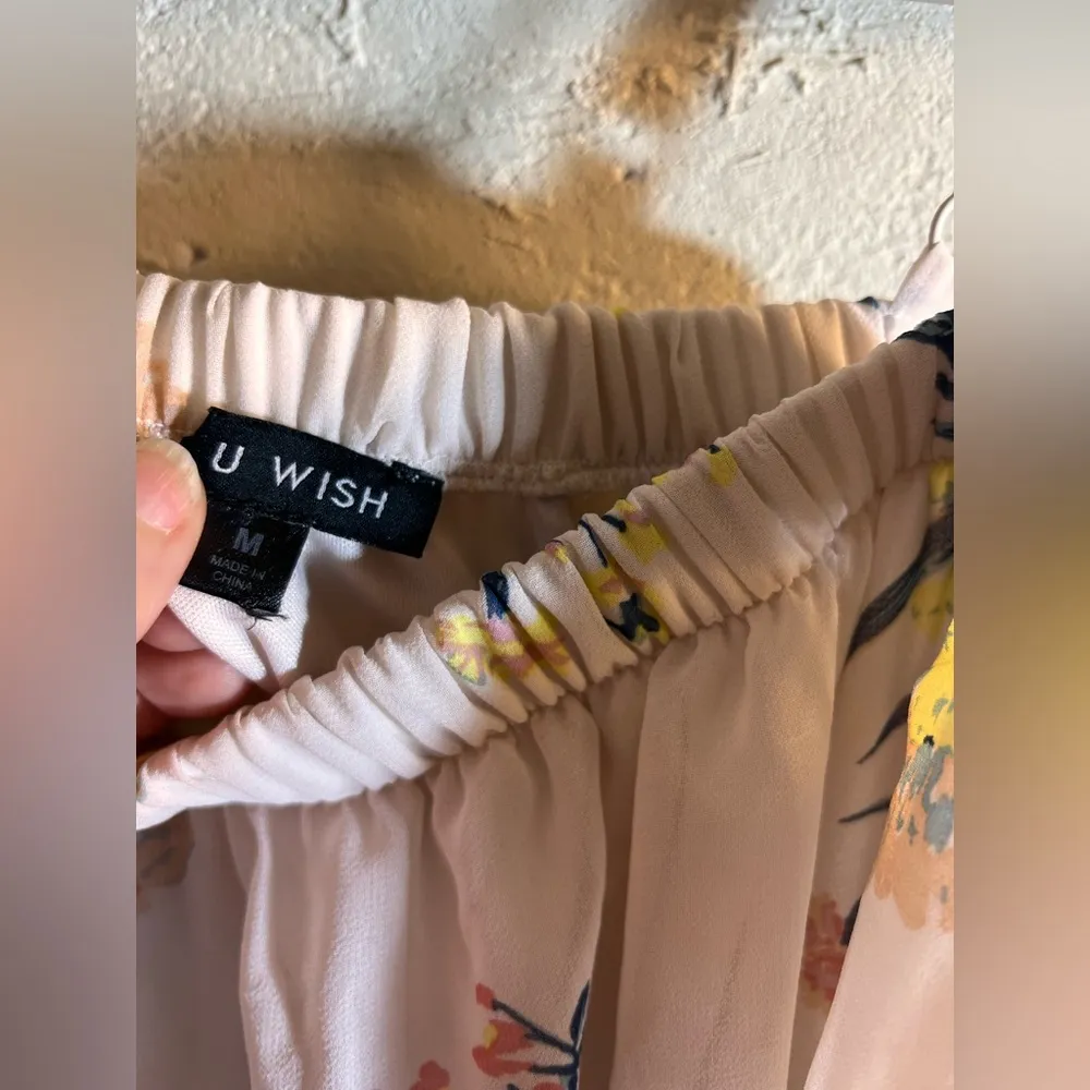 As U Wish Cream Ruffled Smocked Sundress - Image 5