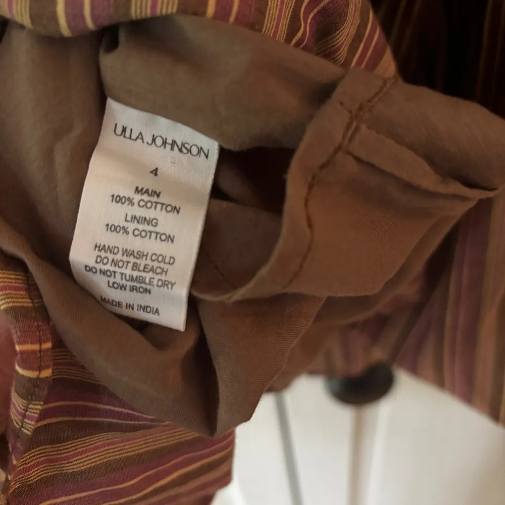 Ulla Johnson Severine Skirt Mulberry Striped Tiered Midi Skirt‎ Size 4 Small - Image 11