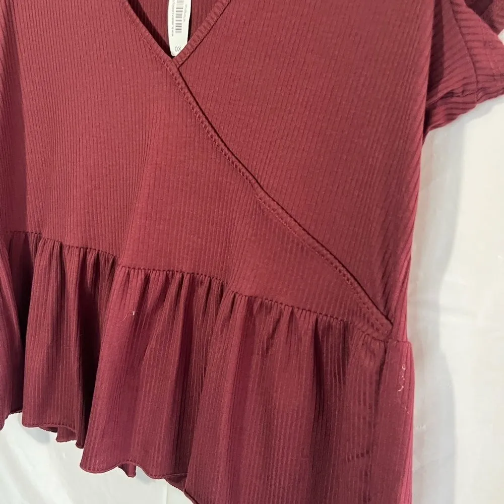 Adore me PEPLUM RIBBED top 0X - Image 3