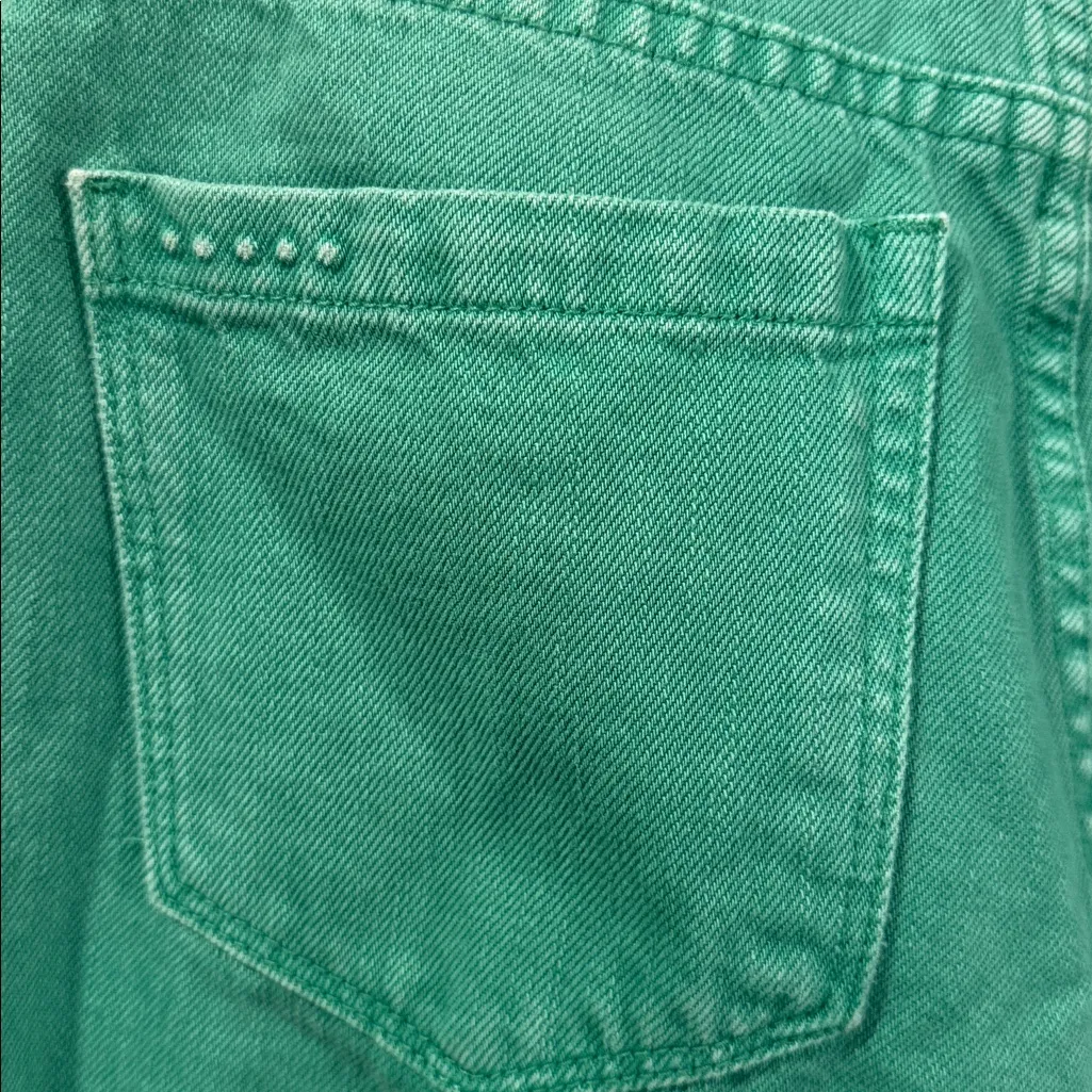 Blank NYC | 'The Baxter' Green High-Rise Crop Straight Leg Jeans - size 26 - Image 10