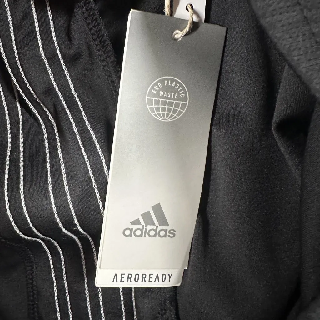 Adidas Shorts Womens‎ XL Black White Pacer 3S Knit Primegreen Aeroready Running - Image 10