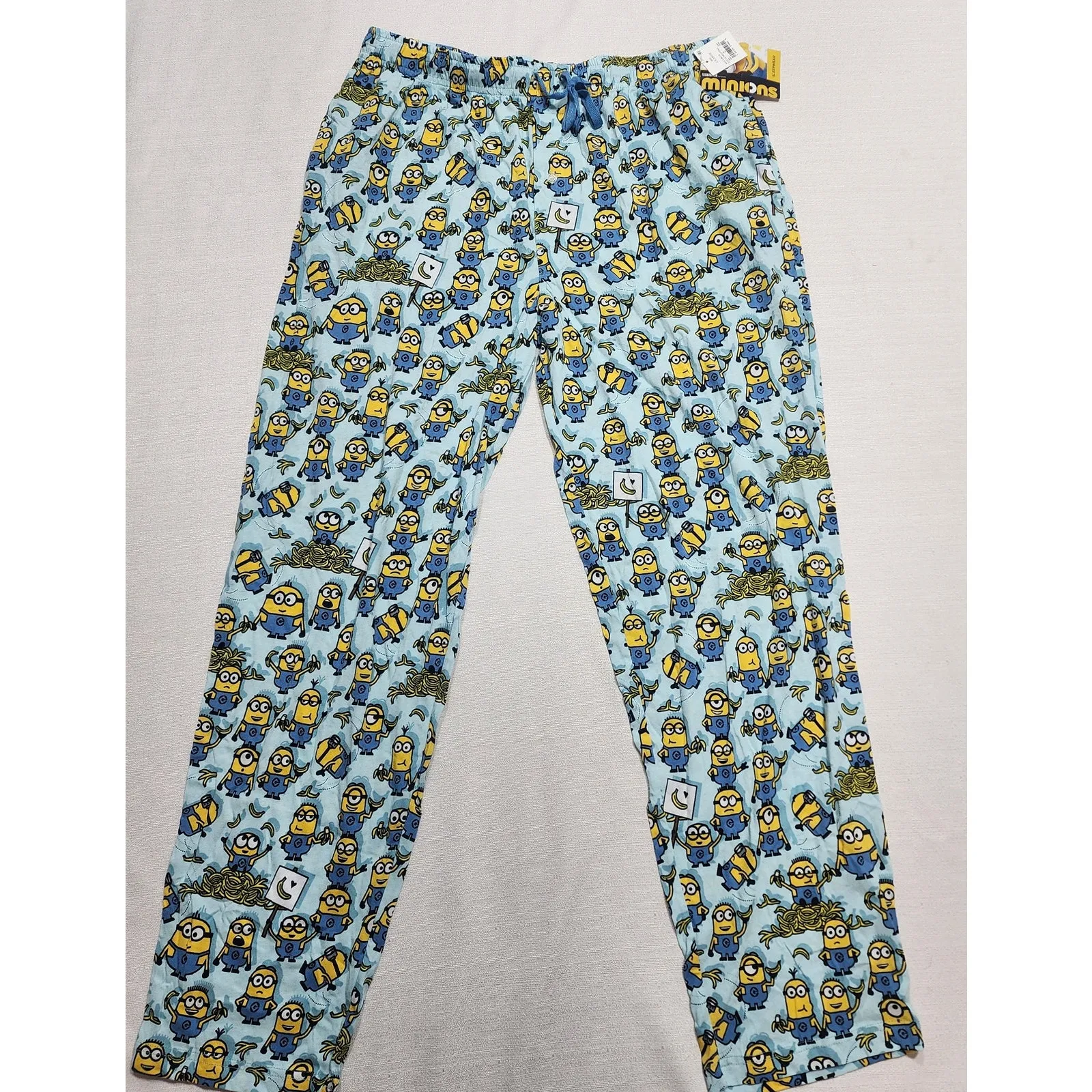 Minions pajama pants XL men's adjustable Blue - Image 2