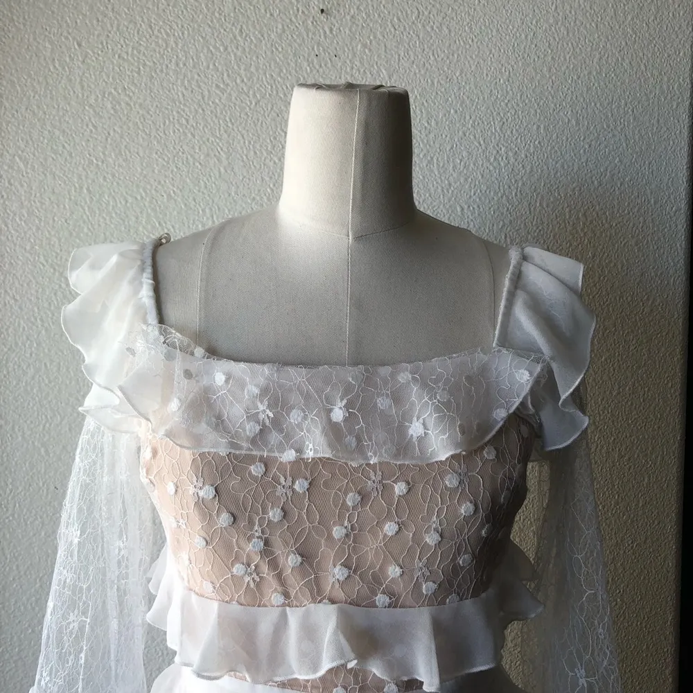 Forever 21 dress cottage core boho hippie cream tiered NWT - Image 3