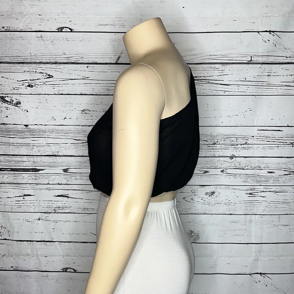 Aquavita Beachwear Italy NWT Sz. L/XL One Shoulder Ruched Sleeve Orsina Crop Top - Image 3