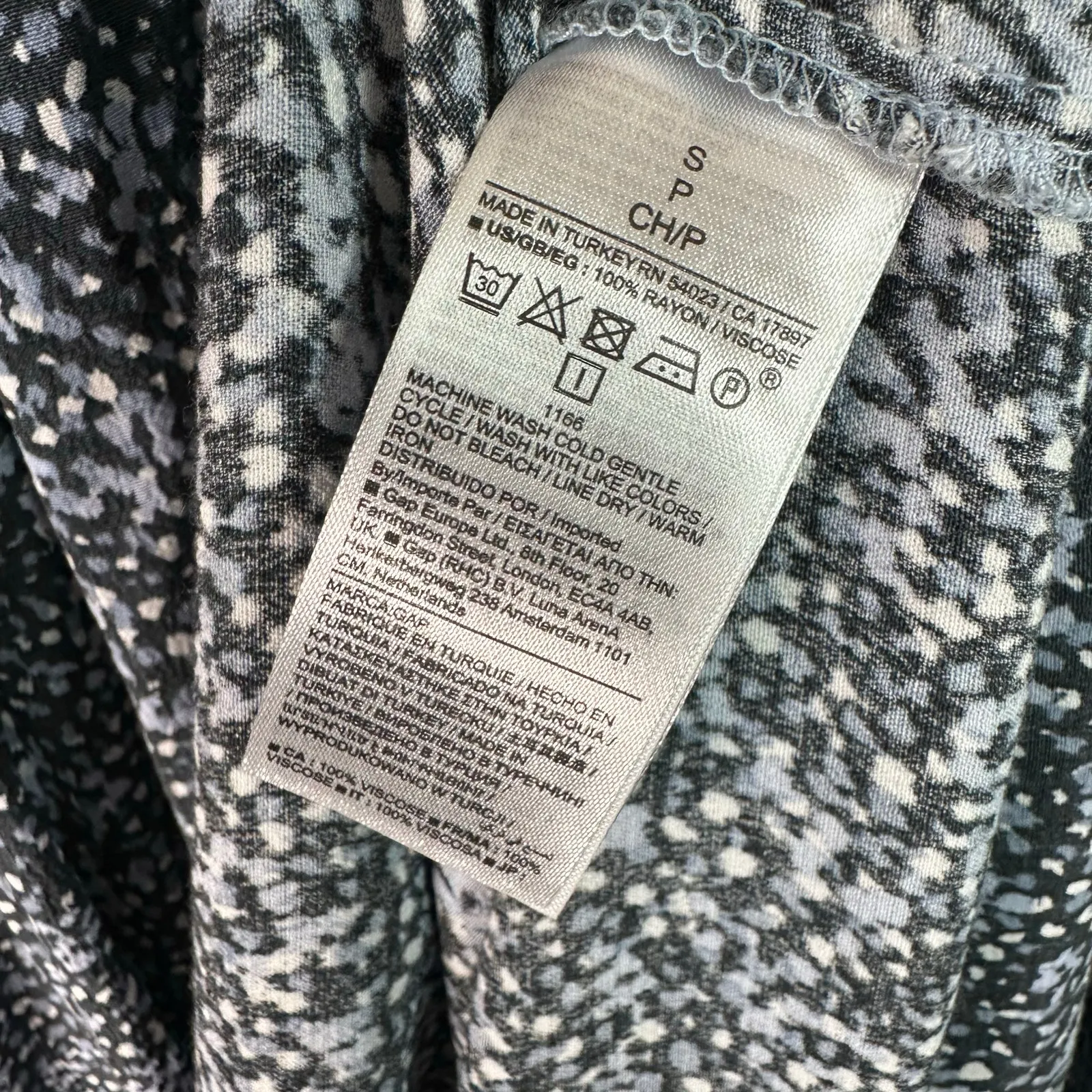 Gap Maternity Womens size Small Tiered Ruffle Midi Dress Floral Blue 824026 - Image 9