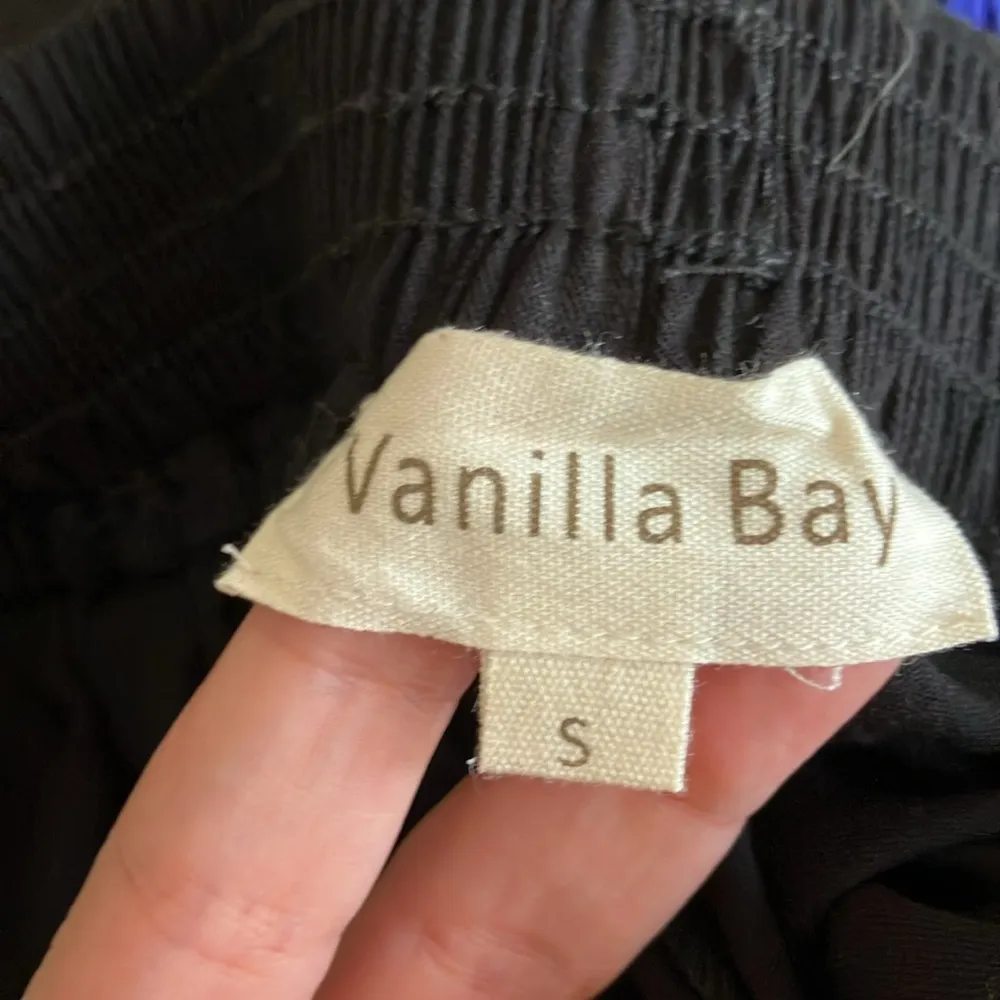 Black Wide Leg Tie at the Waist Pants - Image 7