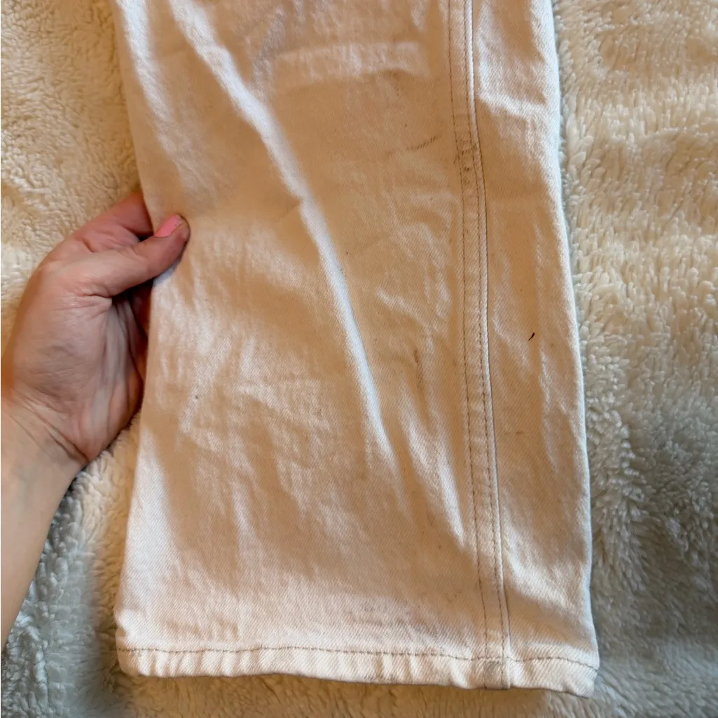 Abercrombie & Fitch Cream Straight Ultra High Rise Jeans - Image 6