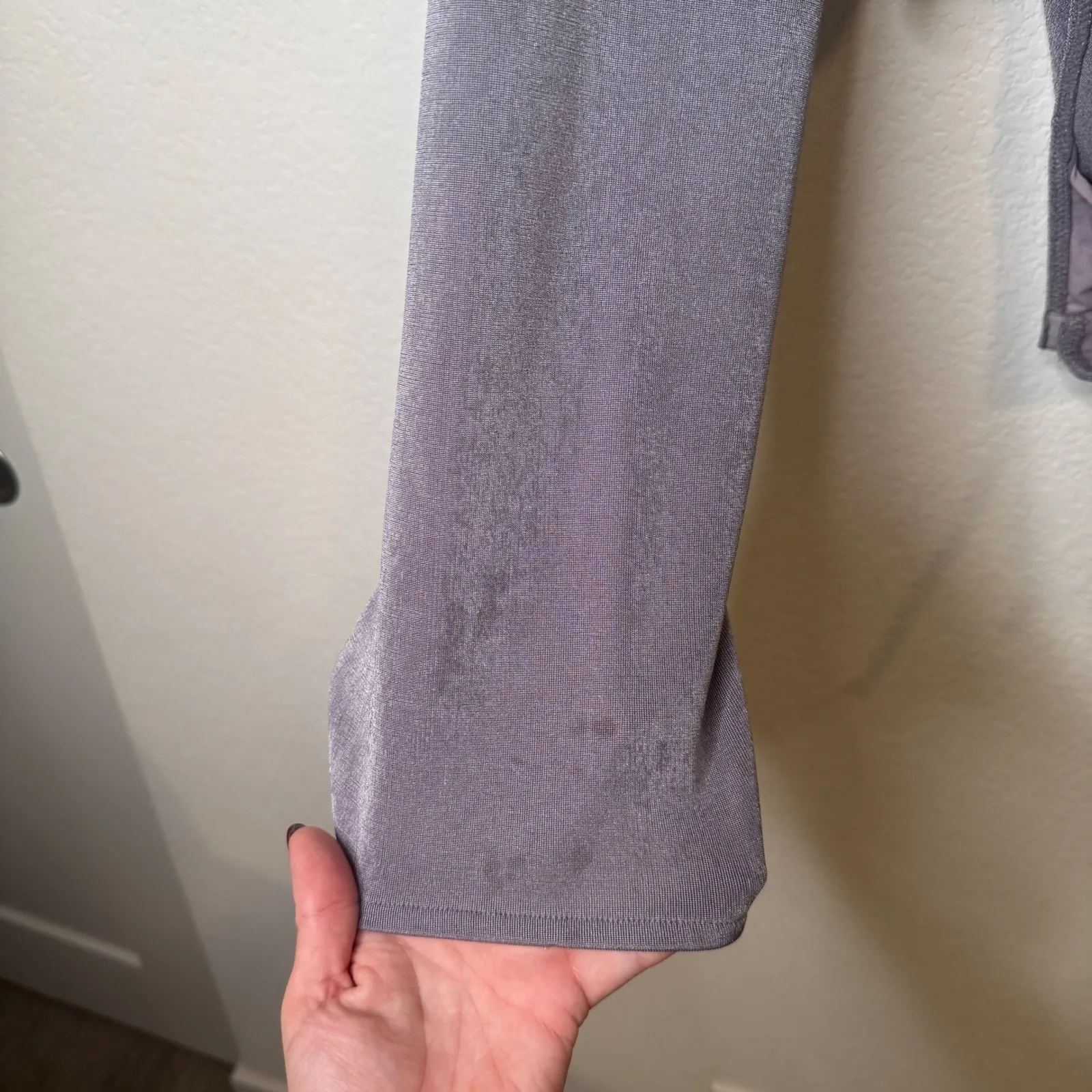 Free People Meant to be Purple Ruched long sleeve Bodysuit - Image 8