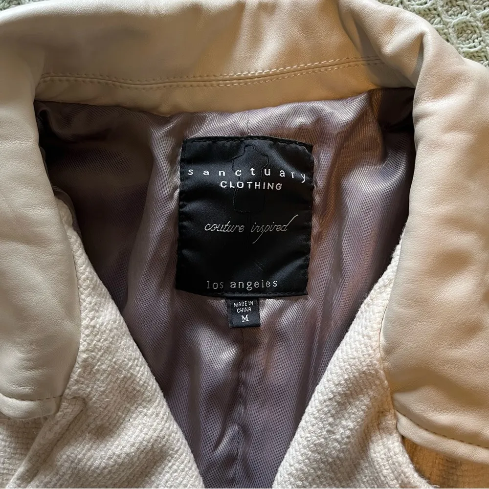 Sanctuary Clothing Los Angeles Cotton Canvas Cream Jacket Size M Medium - Image 10