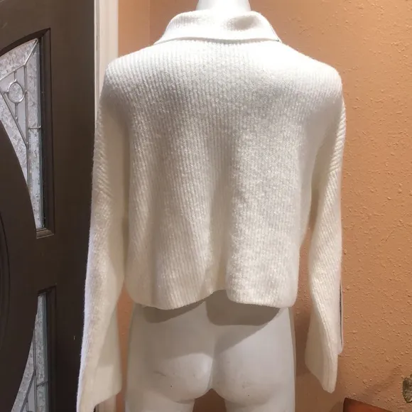 Topshop beige cowl neck bell sleeve sweater - Image 6