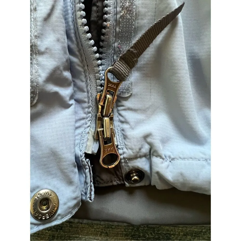 The North Face Light Blue Dark Gray Color Block Waterproof Hyvent Jacket M - Image 7