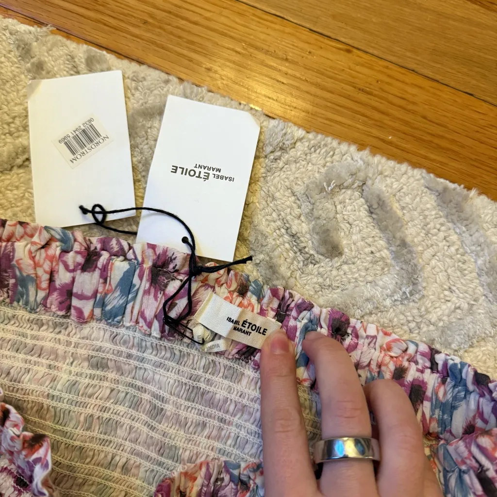 Isabel Étoile Marant Floral Ruffle Mini Skirt Pink Size undefined - Image 7