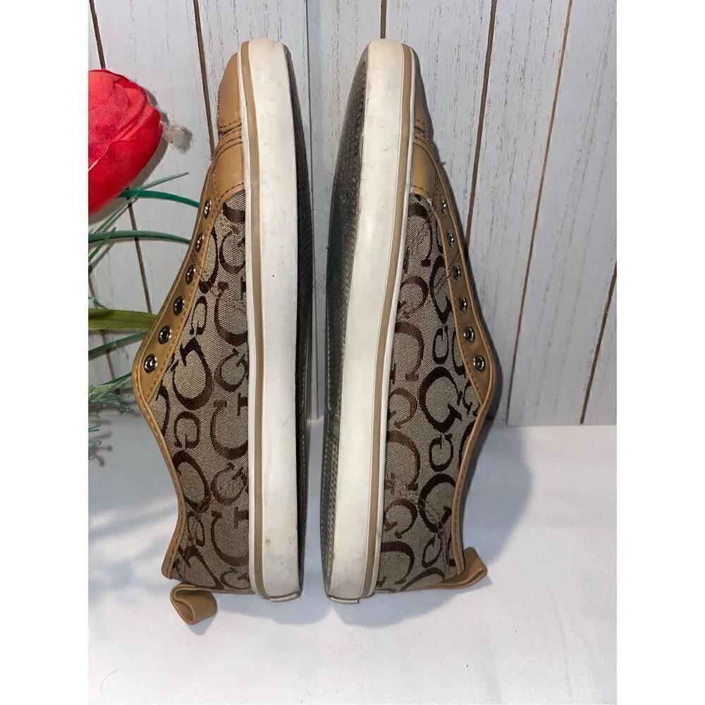 GUESS Brown/Tan Trainers Size 6 - Image 5