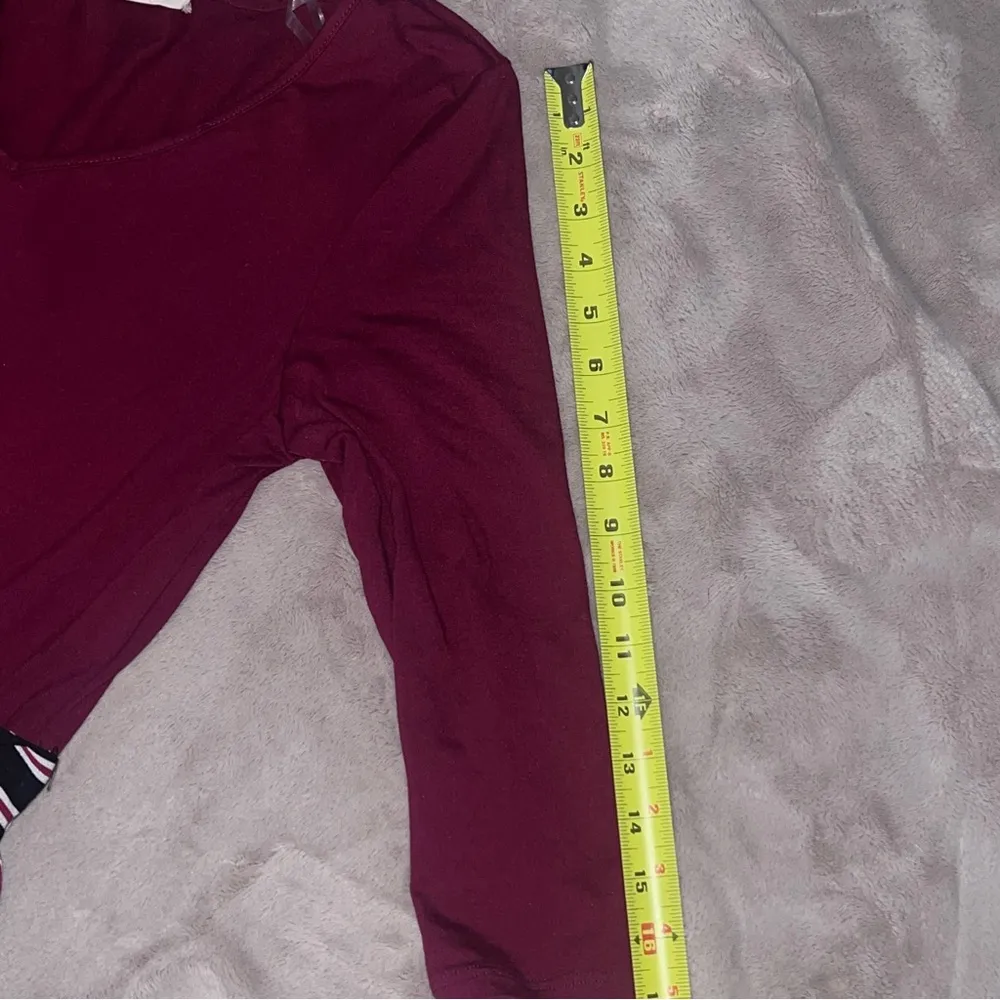 Ultra Flirt Red and Black Jumpsuit with Striking Stripes and Belt Size Large - Image 11