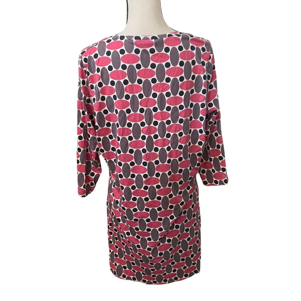 Boden Cream With Pink, Purple, & Black Polka Dots Ruffle Placard Size 20 Dress. Pink - Image 3