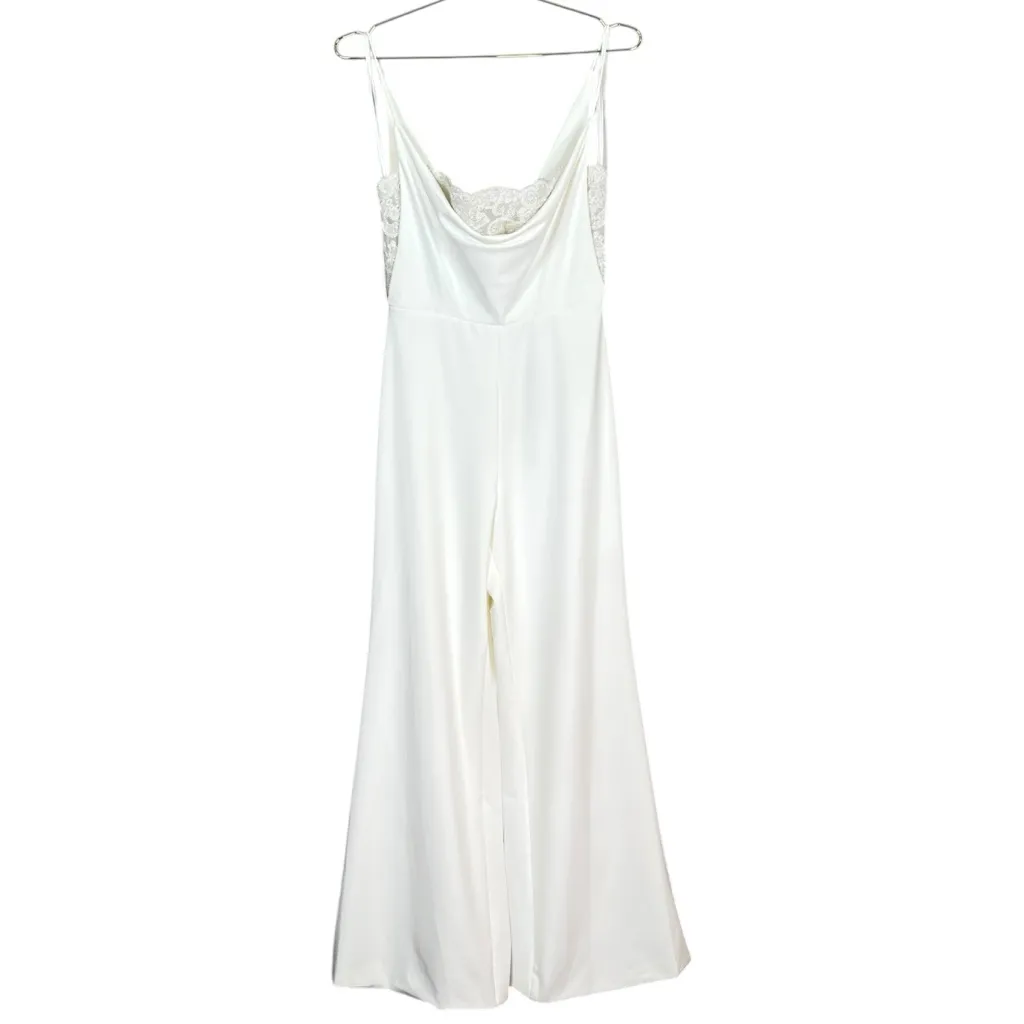 NWT Sachin + Babi Carrie Partially Embellished Bodice Jumpsuit in Ivory Size 4 - Image 5
