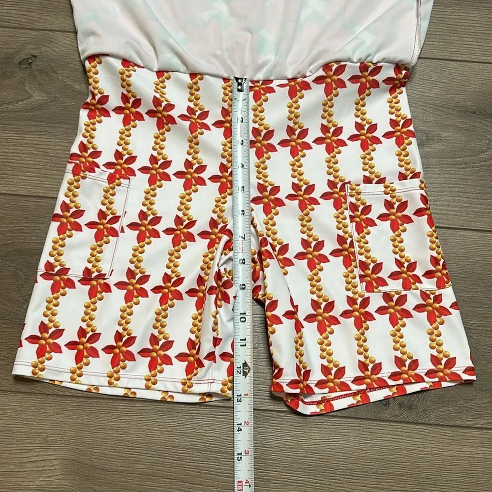 Skort Obsession 16” High Rise Poinsettia Holiday‎ Tennis Golf Skirt Skort Small Red - Image 9