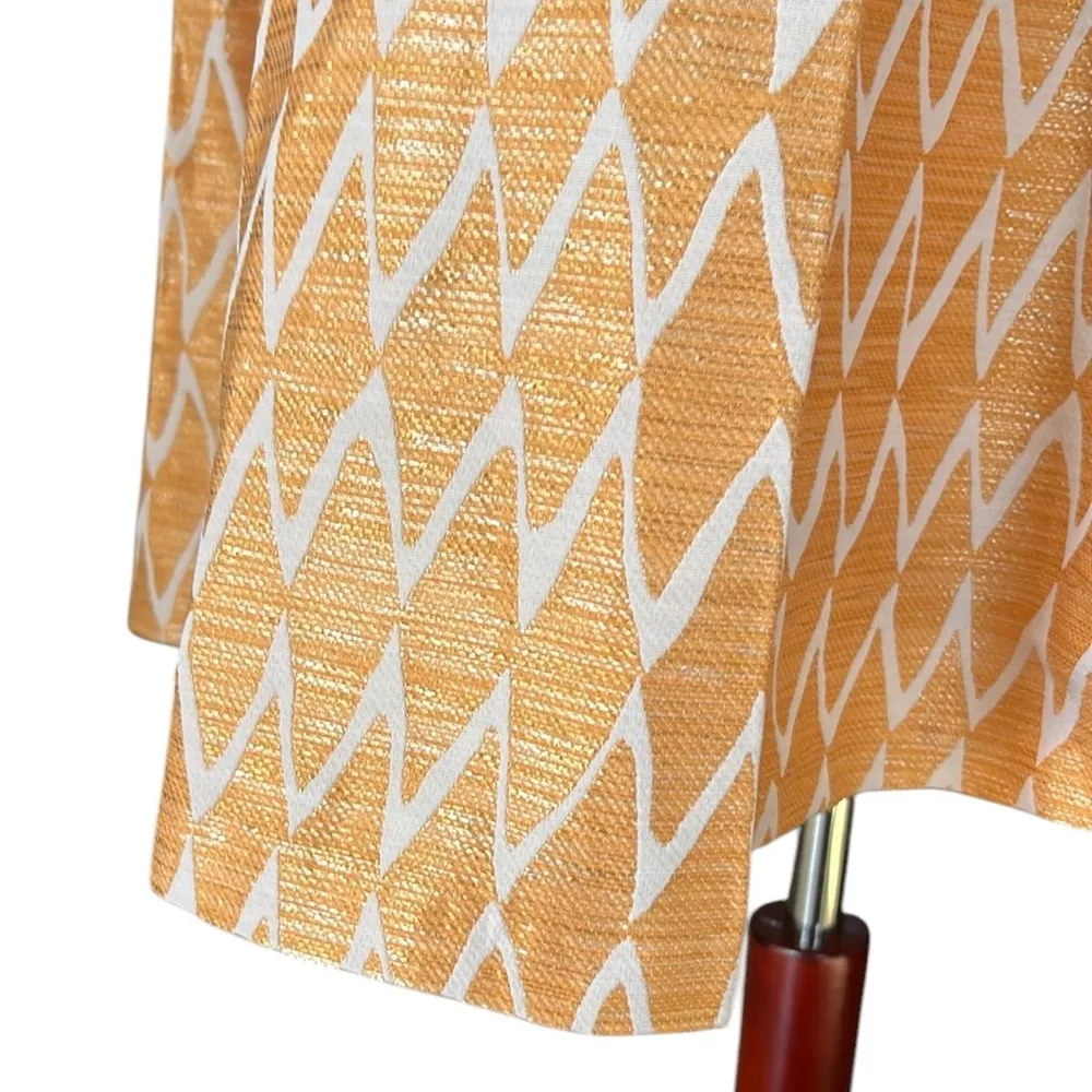 Jijil Orange Patterned Aline Women's Skirt Size 6 - Image 9