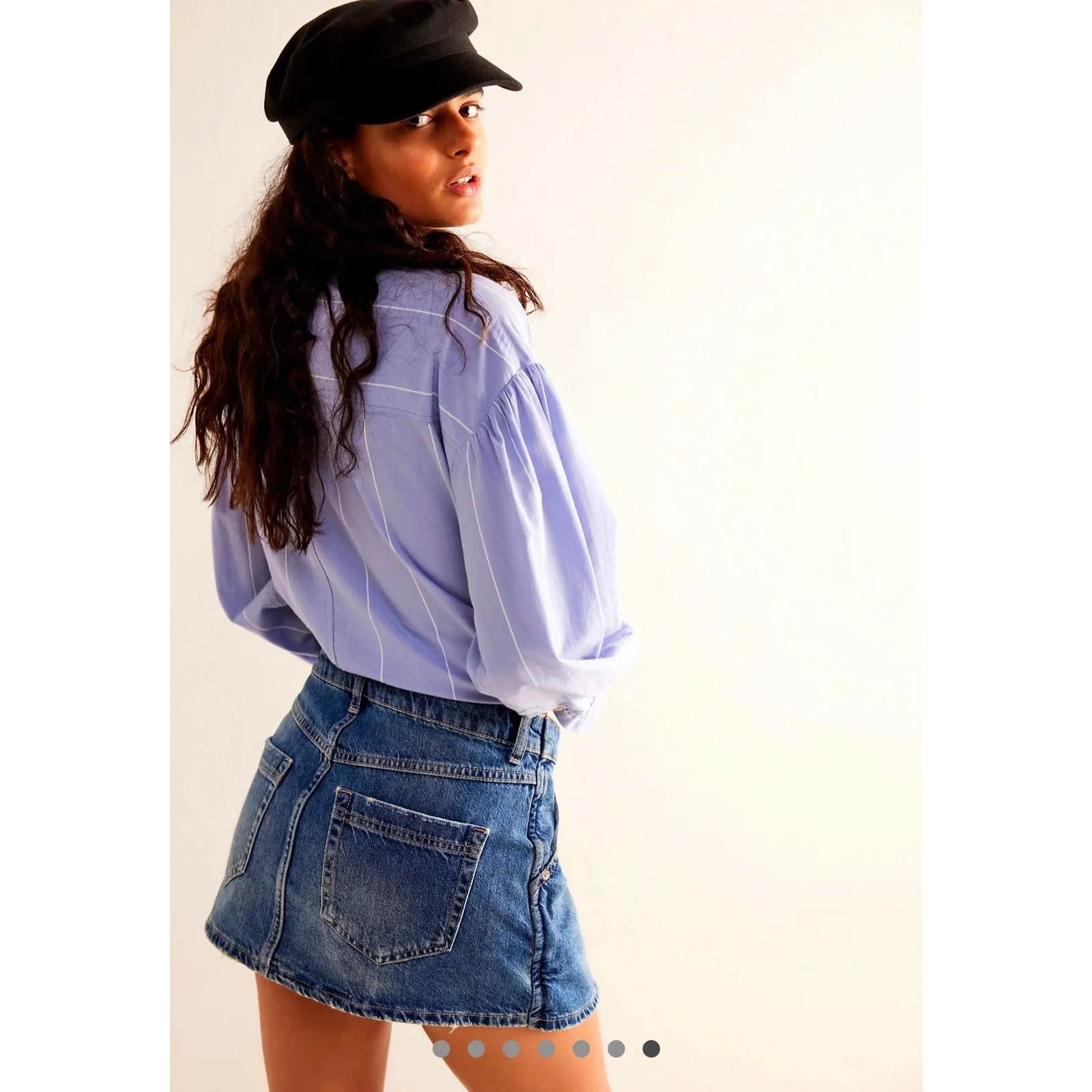 Free People We The Free Wynne Denim Skirt Cornflower size 29 - Image 3