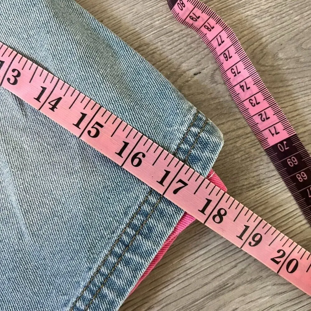 SJYP Pink and Blue Color Layered Denim Mini SKirt Size 28 - Image 11